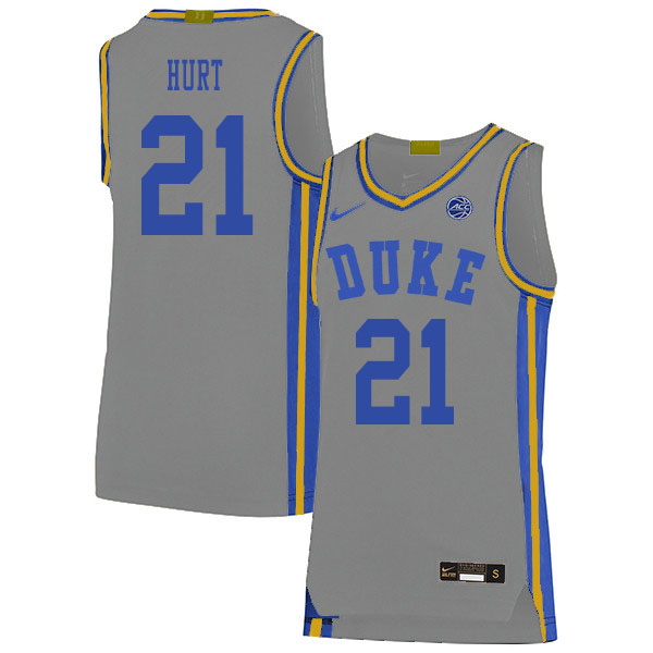 2020 Men #21 Matthew Hurt Duke Blue Devils College Basketball Jerseys Sale-Gray